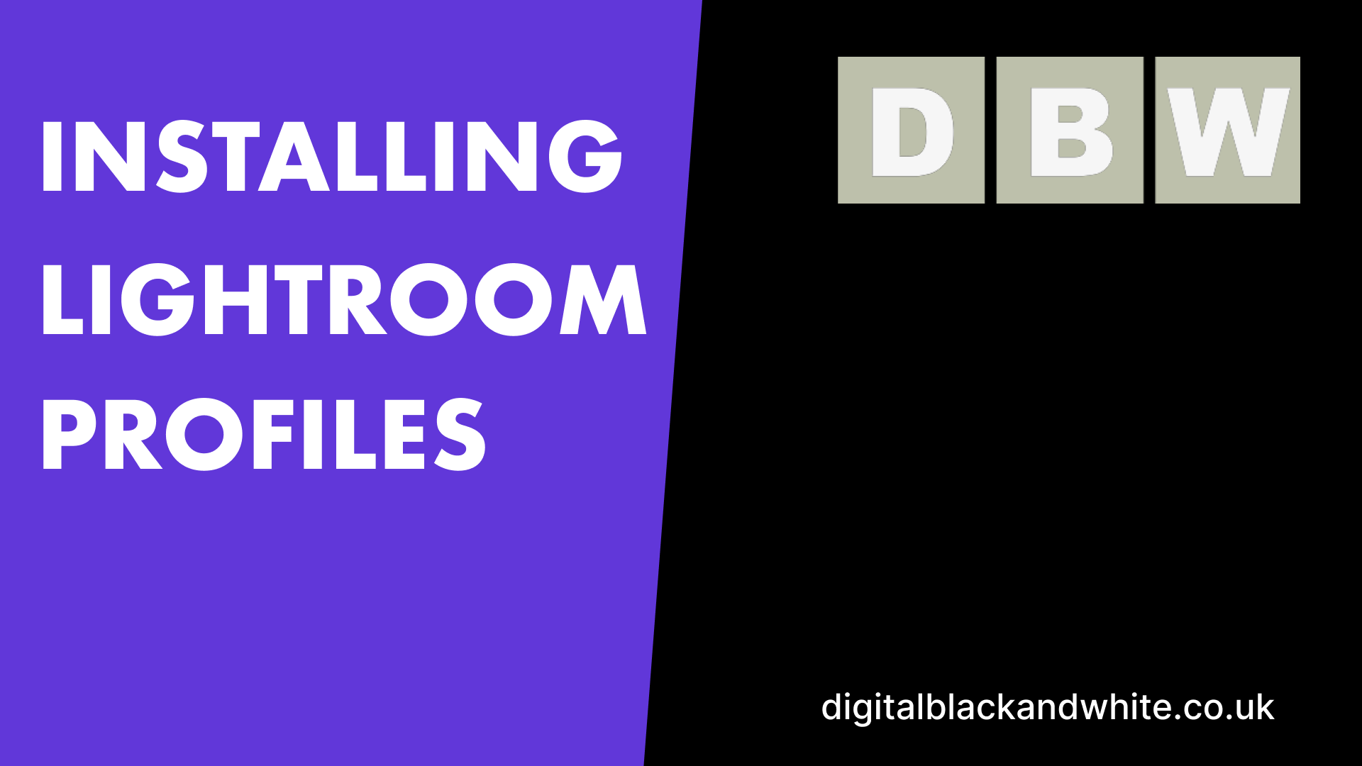 Installing Lightroom Profiles