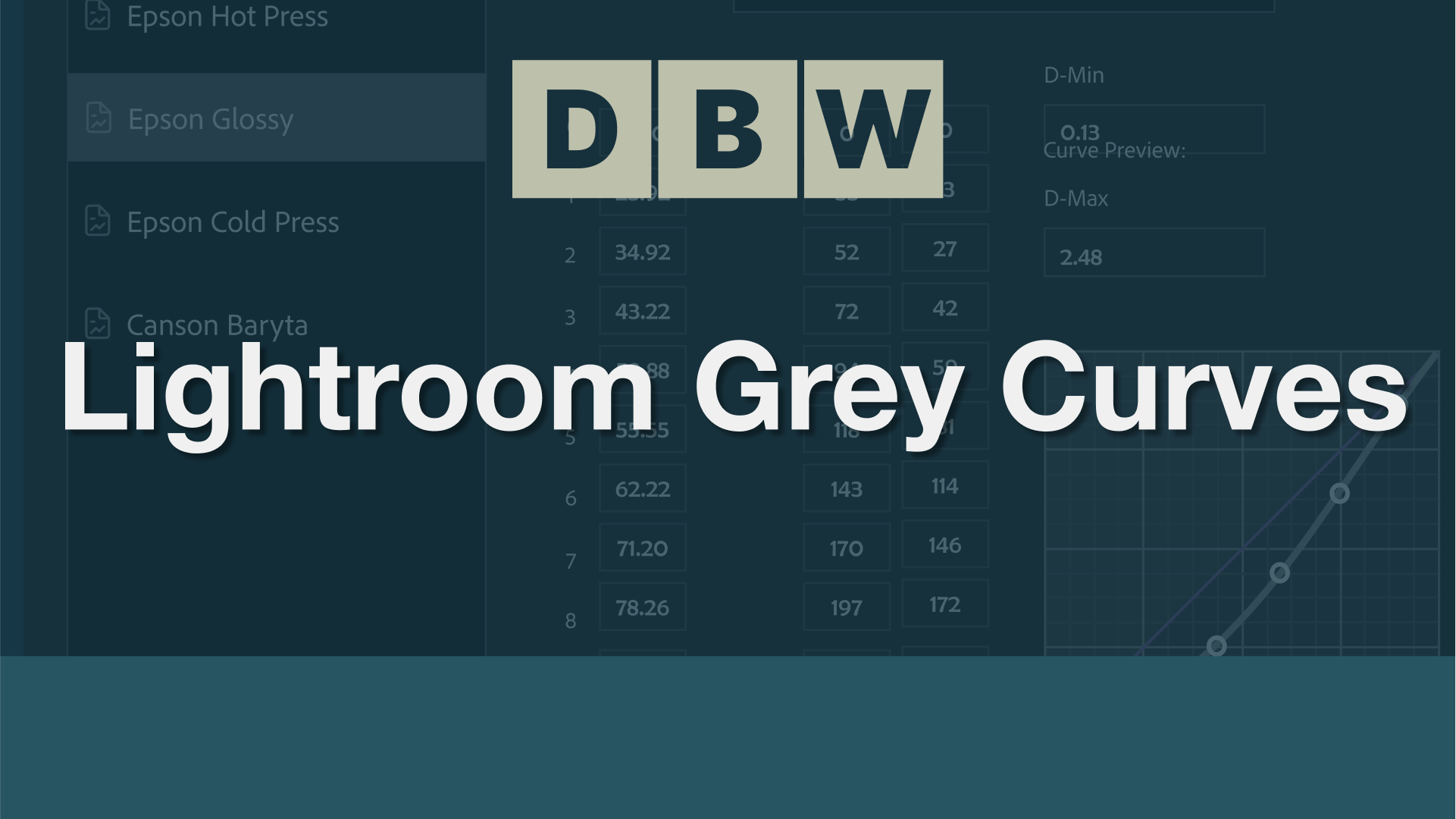 Lightroom Grey Curves