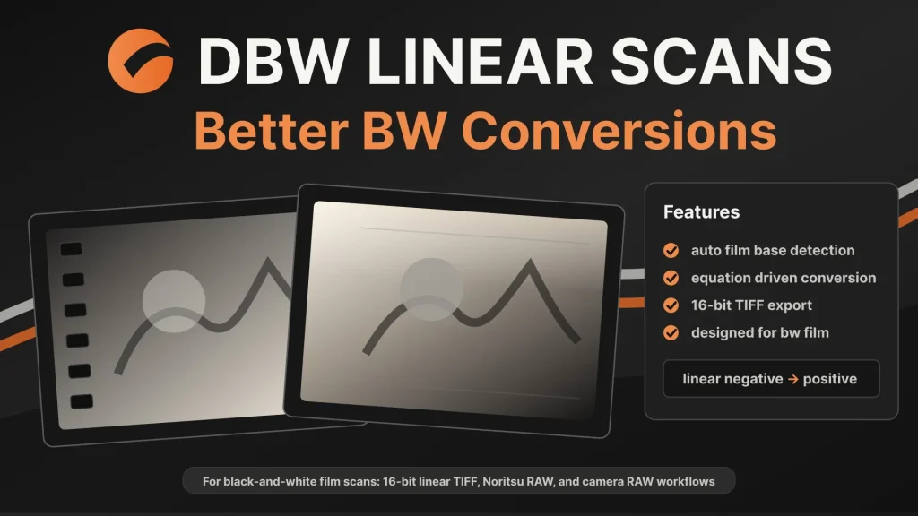 DBW Linear Scans Better Tools for Accurate Black & White Film Scanning