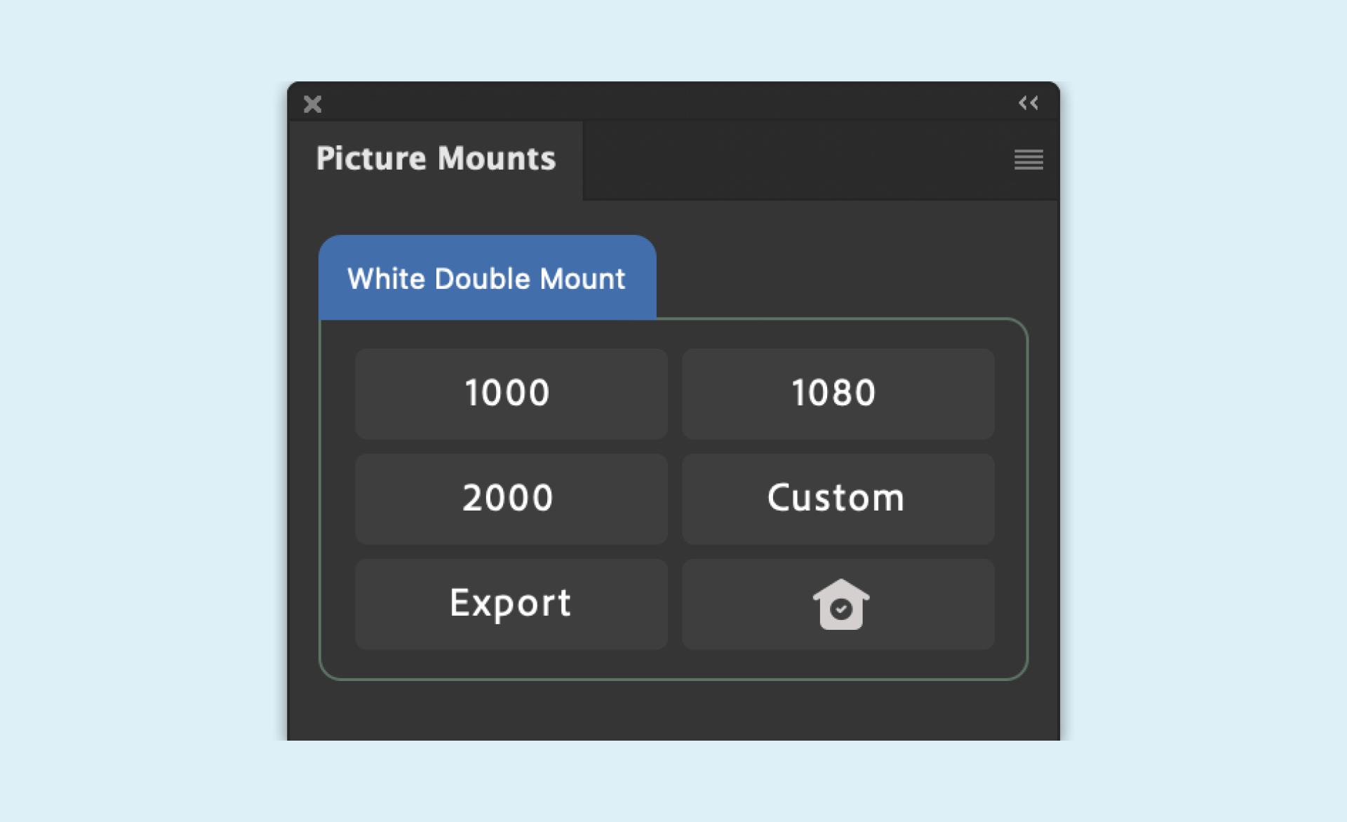 White Double Picture Mounts